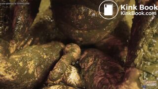 Lyndra and Franky double pleasure in cowshit