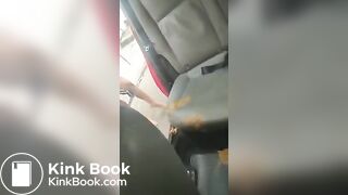 Poop herself in a car