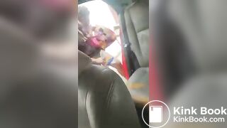 Poop herself in a car