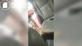 Poop herself in a car