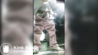 Voyeur beautiful girl pooping