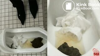 ... girl take a big diarrhea