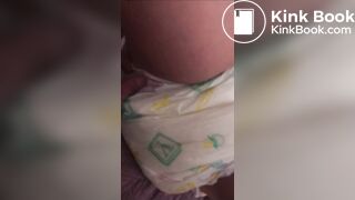 Sexy woman pooped her diaper