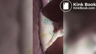 Sexy woman pooped her diaper