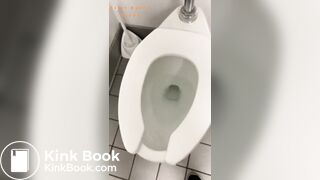 Girl poops in public toilet - video 5