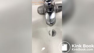 Girl poops in public toilet - video 5