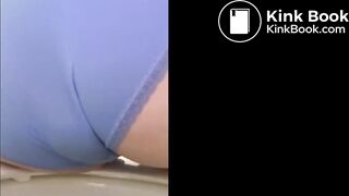 Purple panty poop