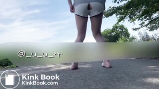 Japanese Twitter Girl Outside Big Long Poop - video 5