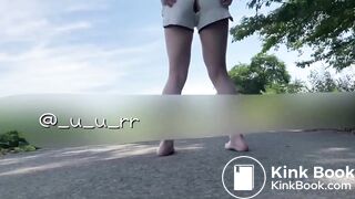 Japanese Twitter Girl Outside Big Long Poop - video 5