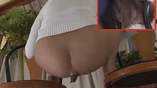 Japanese girl pushing