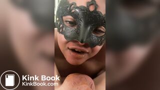 Slave Yuna devours my shit and suckles cock