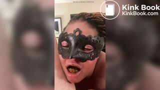 Slave Yuna devours my shit and suckles cock