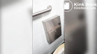 crazy girl smears her shit on public bathroom