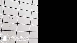 crazy girl smears her shit on public bathroom