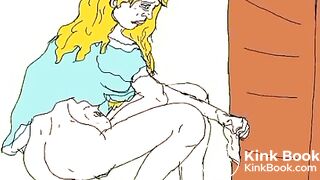 Blonde woman has dysentery