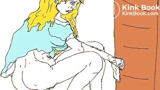 Blonde woman has dysentery