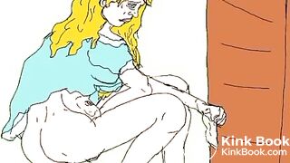 Blonde woman has dysentery