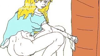 Blonde woman has dysentery