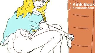 Blonde woman has dysentery