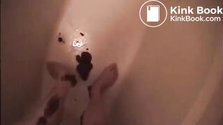 Asian too lazy to use toilet