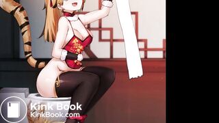 (AUDIO) Tiger Girl having fun on the toilet