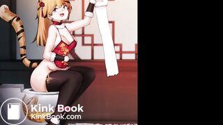 (AUDIO) Tiger Girl having fun on the toilet