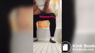 Sexy female poops on the floor