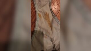 Wife's dirty panty after work