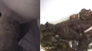 Japanese Girl with an amazing asshole shitting twice