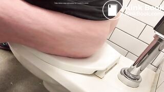 Goddess gets shitty ass cleaned in public bathroom