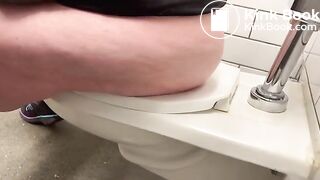 Goddess gets shitty ass cleaned in public bathroom