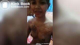 Amateur Thai lesbian scat @ @