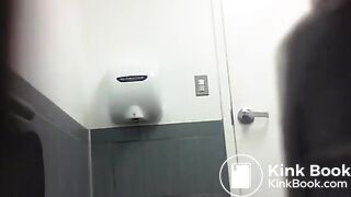 Two beautiful girls pooping on toilet