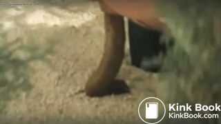 3 girls drop logs on beach