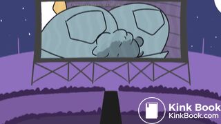 Cartoon girl accidentally poops her shorts in public