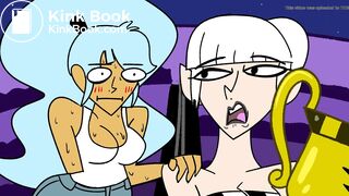 Cartoon girl accidentally poops her shorts in public