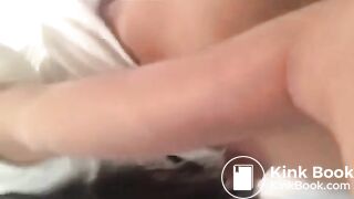 girl pooping on toilet rear view