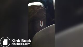 Wet poop in her blue panty