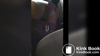 Wet poop in her blue panty