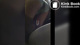 Wet poop in her blue panty