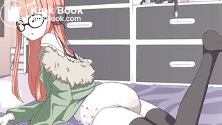 Sweet anime girl messes her diaper