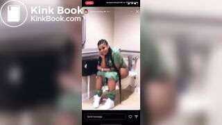 Chrisean on the toilet