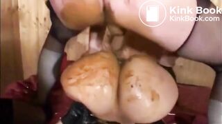 Wonderful messy scat and pee threesome