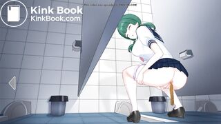 她这是在厕所自慰吗？