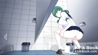 她这是在厕所自慰吗？