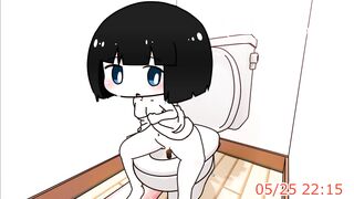 This is the end of Aya's poop after taking a bath.