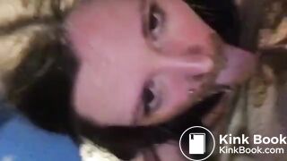 Filthy bbw eats shit while getting fucked