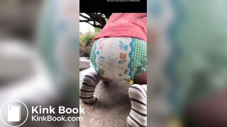 Diaper poop by the stream