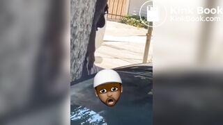 Woman uses her projectile shit as a weapon