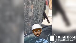 Woman uses her projectile shit as a weapon